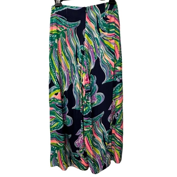Lilly Pulitzer Posy Don’t Leave Me Hanging Wide Leg Pants Size 2 - Picture 9 of 9